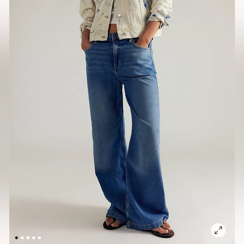 Free People We The Free Stride Straight 'n Wide Jeans - Picture 3 of 9